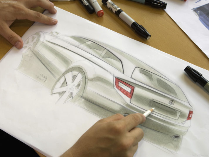 Mercedes classe C SW terza generazione design schizzo