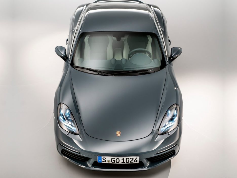 Porsche 718 Cayman vista dall'alto