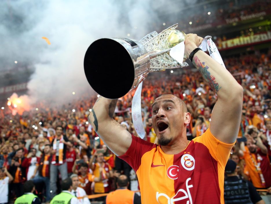 Galatasaray's trophy ceremony