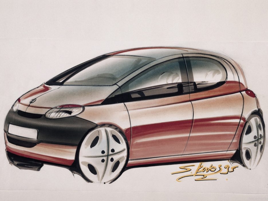 Toyota Yaris prima generazione design