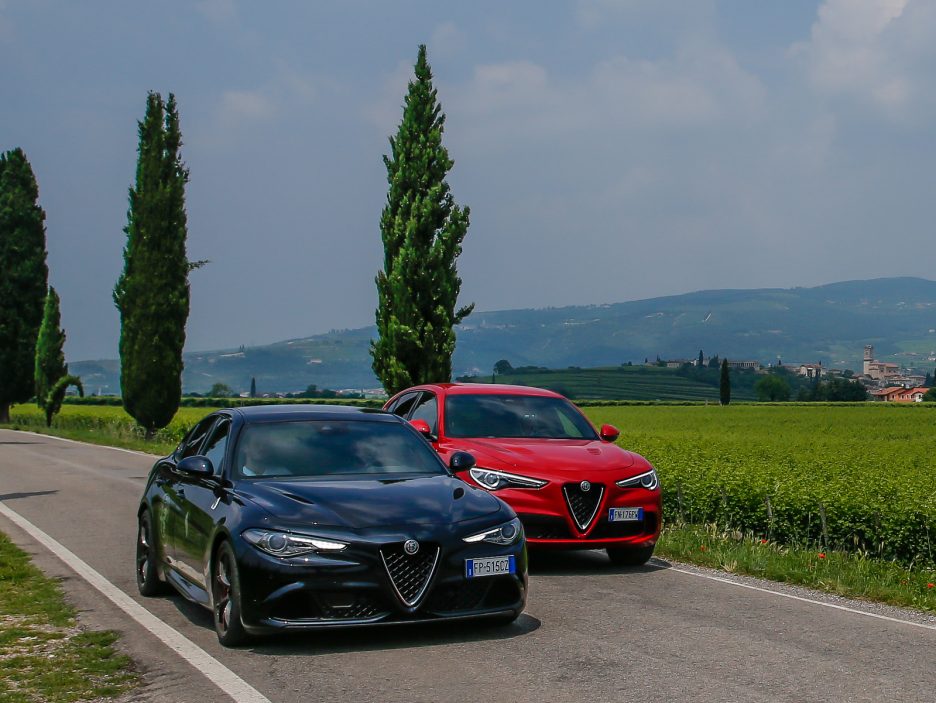 Alfa Romeo Stelvio e Giulia Quadrigloglio strade stellate 7