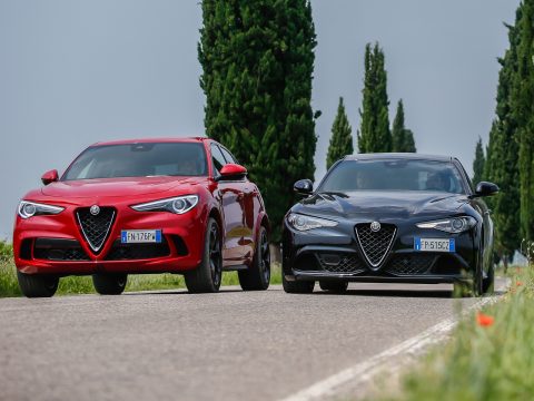 Alfa Romeo Stelvio e Giulia Quadrigloglio strade stellate 6