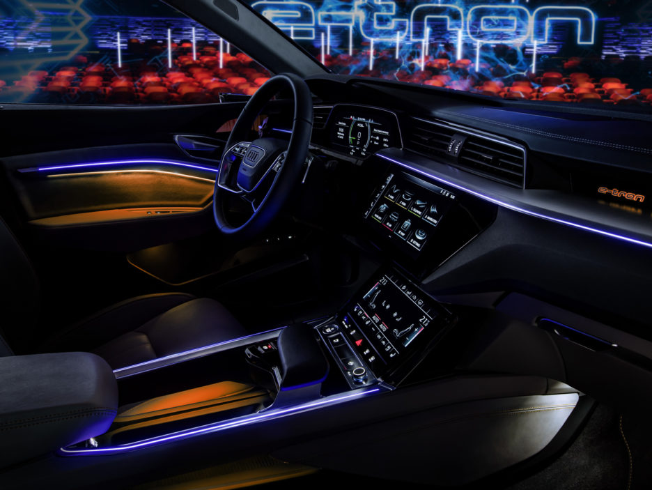 The Audi e-tron prototype on the stage in the Royal Danish Playh