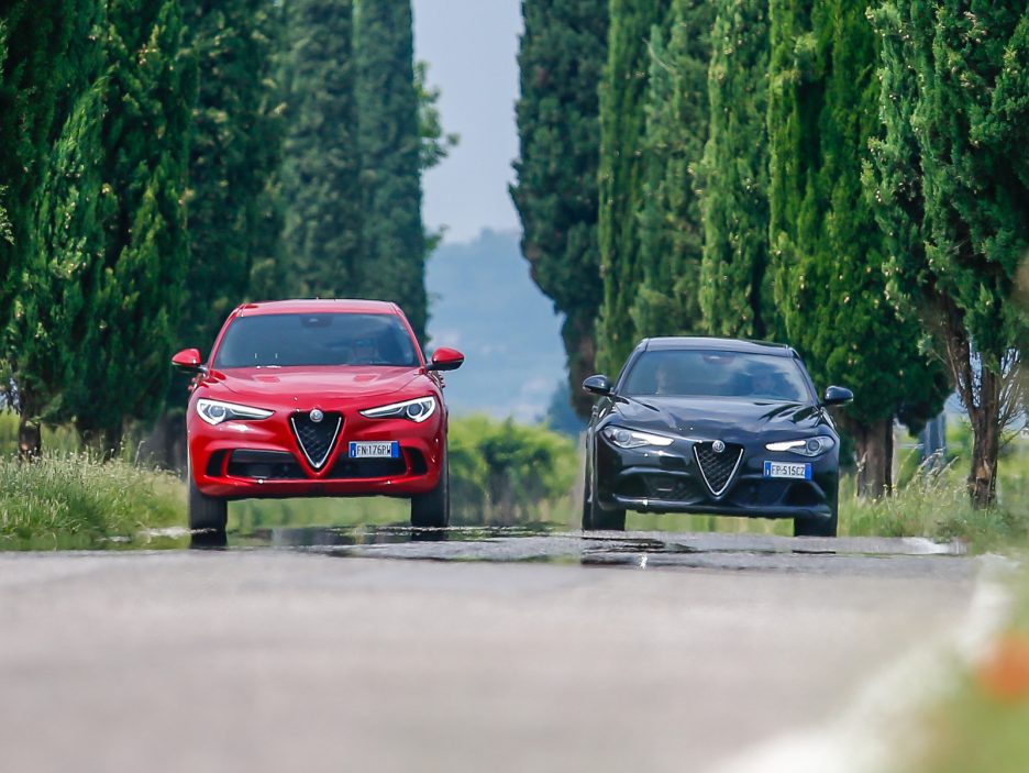 Alfa Romeo Stelvio e Giulia Quadrigloglio strade stellate 5