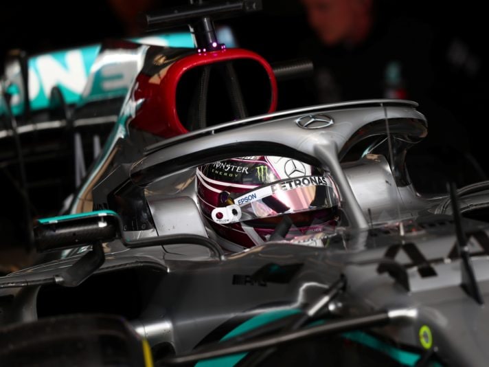 Lewis Hamilton of Great Britain and Mercedes AMG Petronas F1