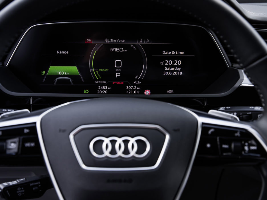 The interior of the Audi e-tron prototype