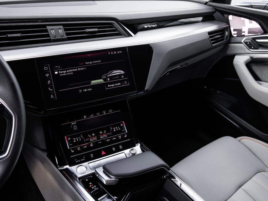 The interior of the Audi e-tron prototype