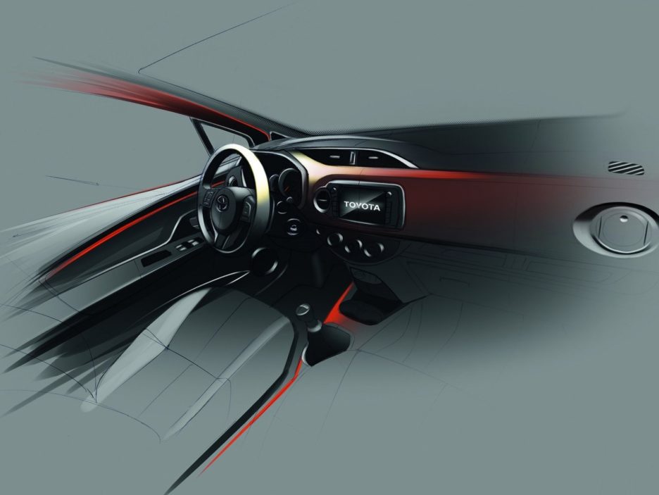 Toyota Yaris terza generazione restyling design interni