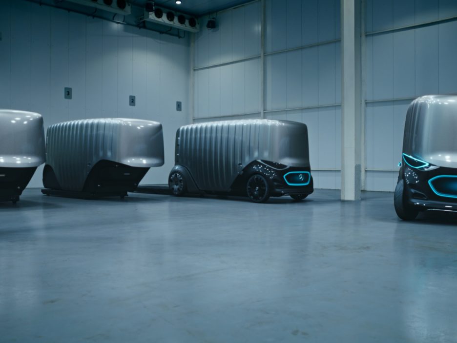 Mercedes-Benz Vision URBANETIC Cargo-Modul
Mercedes-Benz Vision URBANETIC cargo module