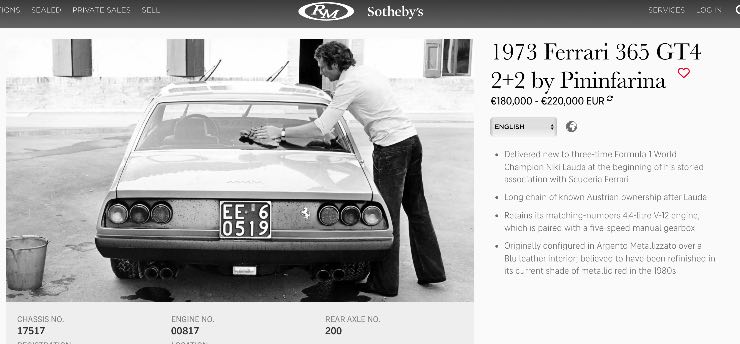 Supercar Ferrari 365