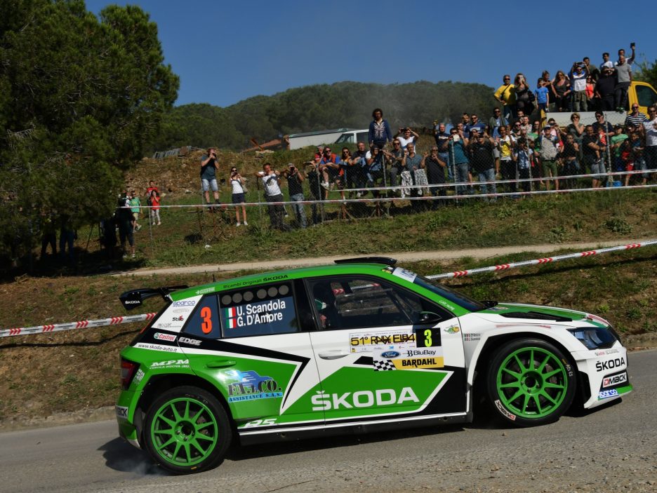 Umberto Scandola, Guido DAmore (Skoda Fabia R5 #3, Daytona Race)