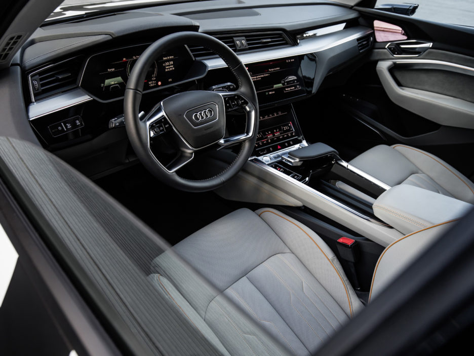 The interior of the Audi e-tron prototype
