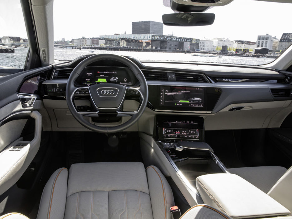 The interior of the Audi e-tron prototype
