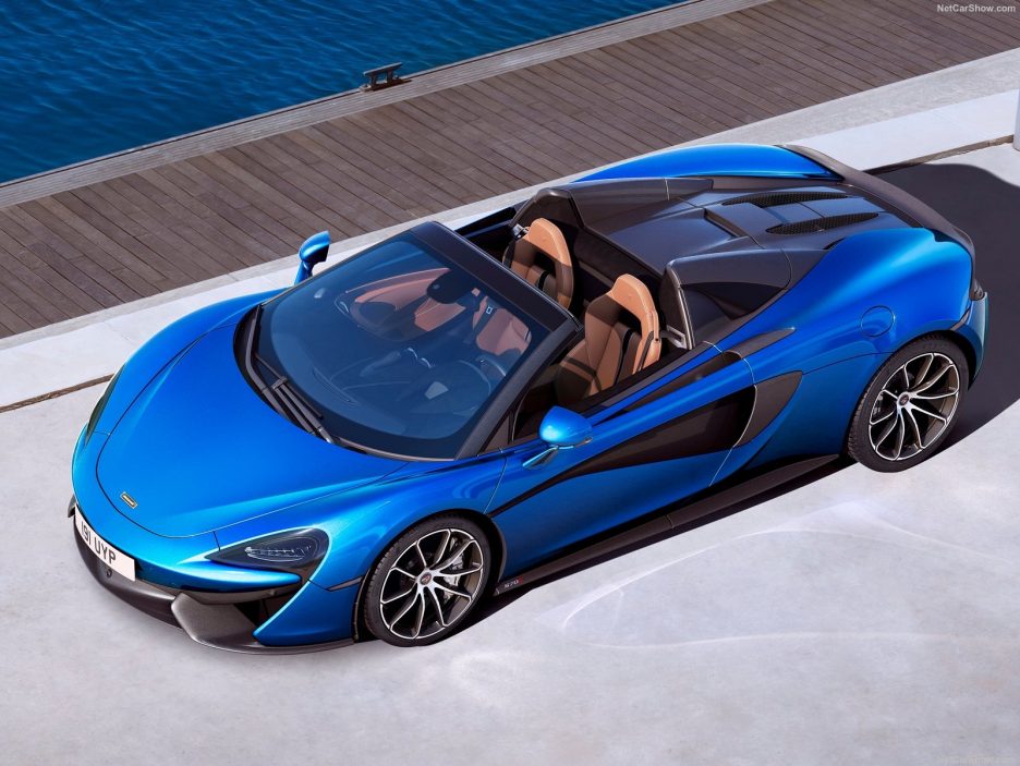 McLaren 570S Spider vista dall'alto